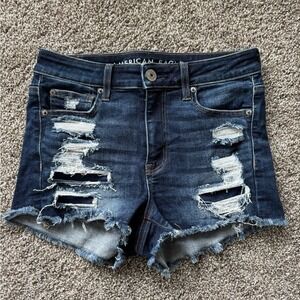 American Eagle Outfitters Women's Distressed Hi-Rise Shortie Shorts Size 4